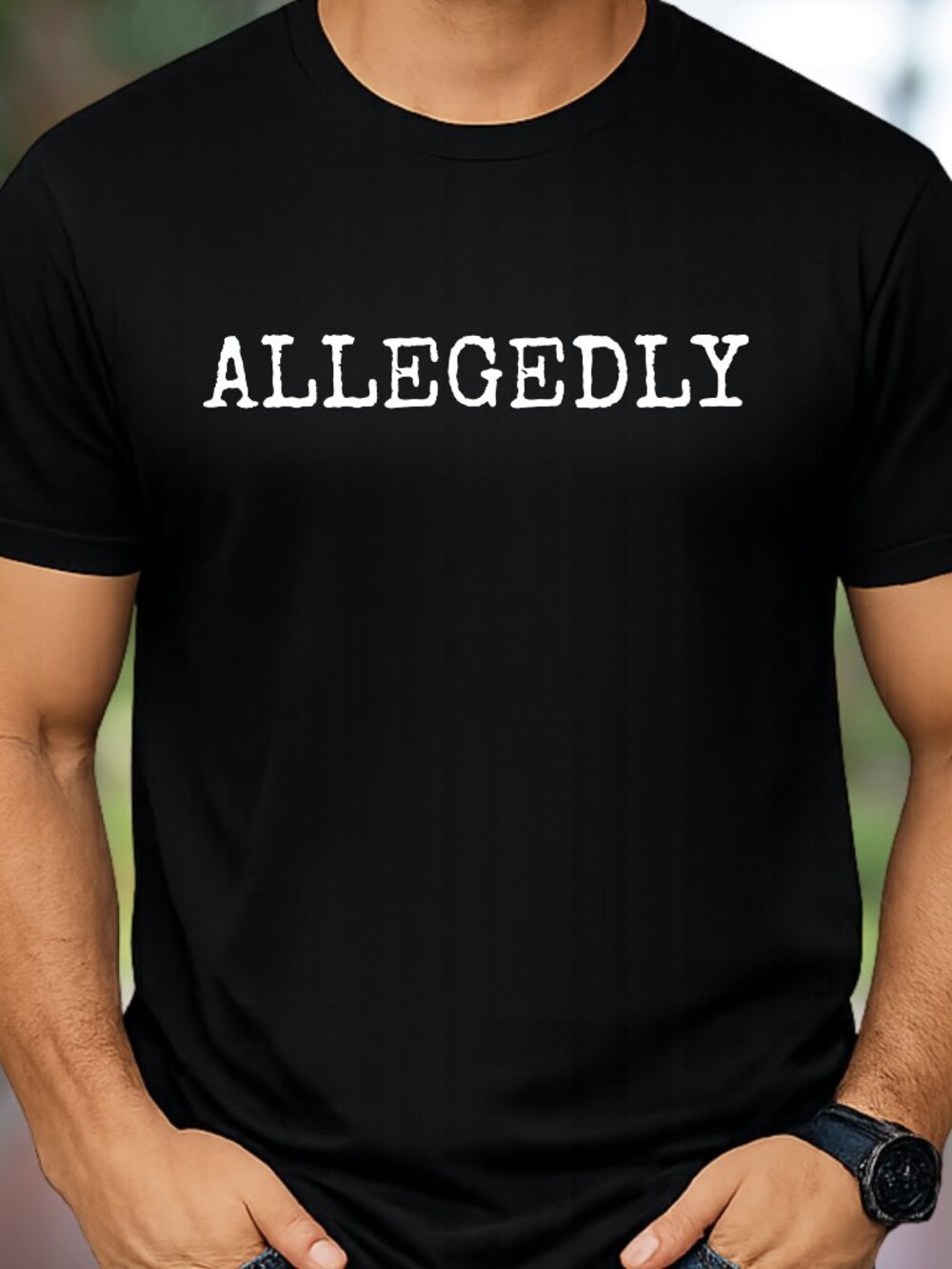 Allegedly Graphic Letters T-Shirt
